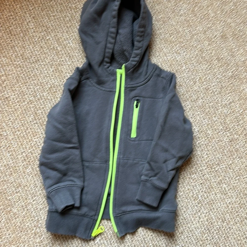 Carters/Gymboree hooded 3T full zip up jacket and hoodie - grey and green